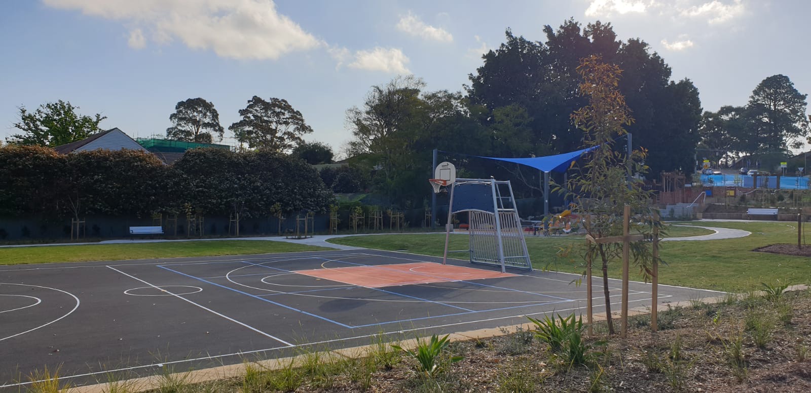 Pickleball location at the Kings Park basketball court