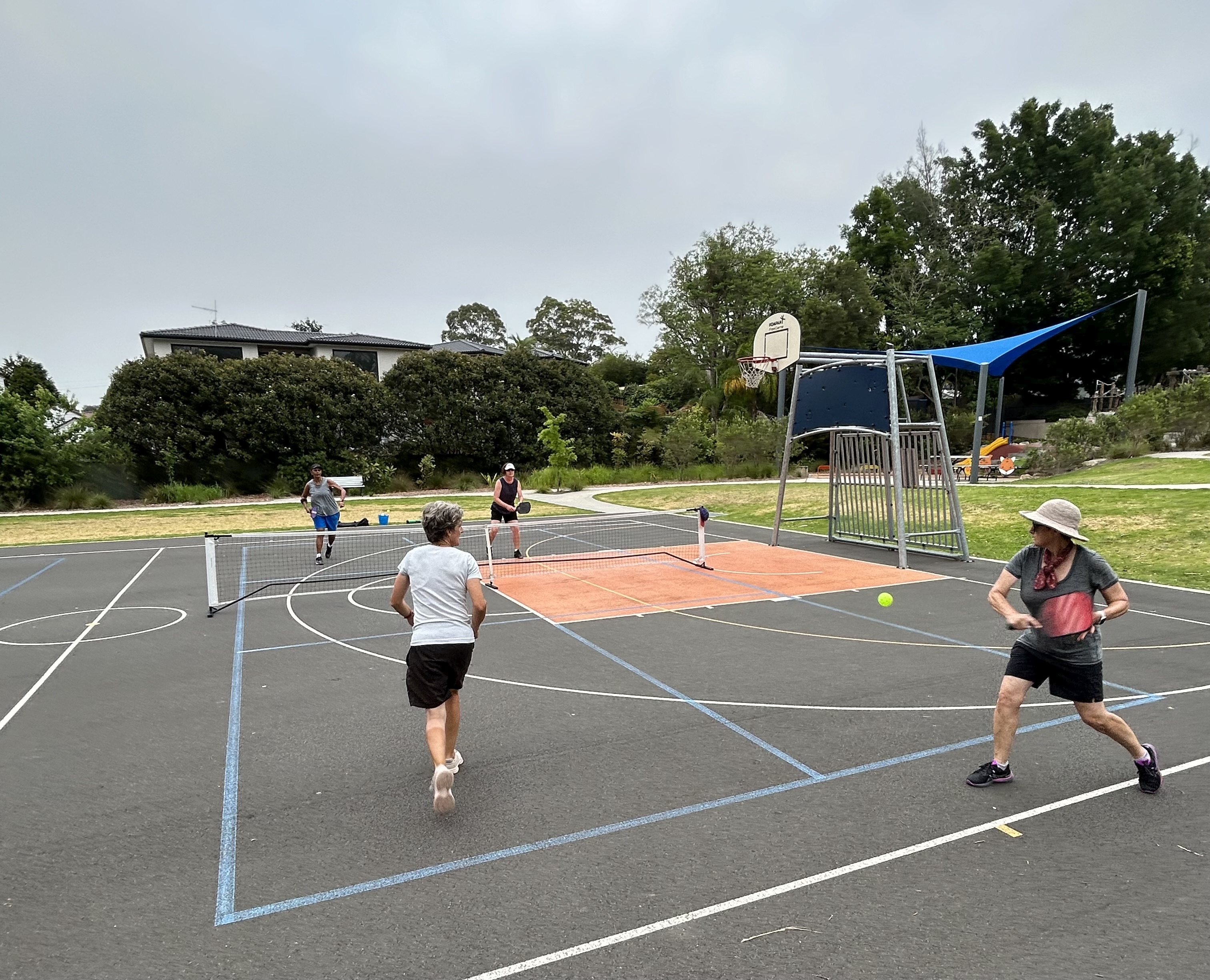Pickleball location at the Kings Park basketball court Denistone East